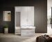 Kleiderschrank >Vesala< in Weiß mit Spiegel, Melamin - 135x195x56cm (BxHxT)