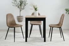 Esstisch >Capri< in Dekor Artisan Eiche / schwarz -...