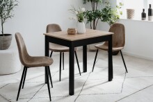 Esstisch >Capri< in Dekor Artisan Eiche / schwarz -...