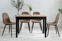 Esstisch >Capri< in Artisan Eiche Dekor / Schwarz -...