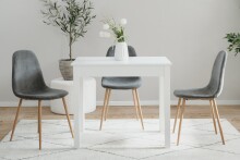 Esstisch >Capri< in Weiß Dekor - 90x76x67cm (BxHxT)