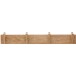 Garderobenleiste >BANTRY< 4 Haken, in Eiche, Massivholz - 80x13x12cm (BxHxT)