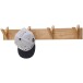 Garderobenleiste >BANTRY< 4 Haken, in Eiche, Massivholz - 80x13x12cm (BxHxT)