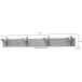 Garderobenleiste >BANTRY< 4 Haken, in Eiche, Massivholz - 80x13x12cm (BxHxT)