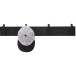 Garderobenleiste >BANTRY< 4 Haken, Eiche massiv, schwarz mit Maserung - 80x13x12cm (BxHxT)