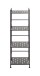 Regal >59826< 4 Böden, in anthrazit, Stahlrohr, Metall - 33x106x28cm (BxHxT)