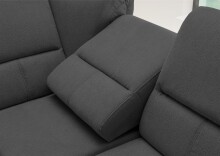 Polstergarnitur >Ludwigshafen< Motor-Relaxfunktion, Schlaffunktion, schwarz - 268x113x222cm (BxHxT)