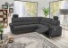Polstergarnitur >Ludwigshafen< Motor-Relaxfunktion, Schlaffunktion, schwarz - 268x113x222cm (BxHxT)