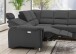 Polstergarnitur >Ludwigshafen<  Motor-Relaxfunktion, Schlaffunktion, schwarz - 268x113x222cm (BxHxT)