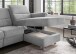 Ecksofa >Ludwigshafen< Motor-funktion, Kopfstütze, Stauraum, silber - 231x113x165 (BxHxT)