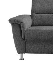 Ecksofa >Ludwigshafen< Motor-funktion, Kopfstütze, Stauraum, anthrazit - 231x113x165 (BxHxT)