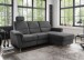 Ecksofa >Ludwigshafen< Motor-funktion, Kopfstütze, Stauraum, anthrazit - 231x113x165 (BxHxT)