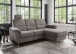 Ecksofa >Ludwigshafen< Motor-funktion, Kopfstütze, Stauraum, grau-braun - 231x113x165 (BxHxT)