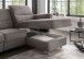 Ecksofa >Ludwigshafen< Motor-funktion, Kopfstütze, Stauraum, grau-braun - 231x113x165 (BxHxT)