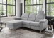 Ecksofa >Ludwigshafen< Motor-funktion, Kopfstütze, Stauraum, silber - 231x113x165 (BxHxT)