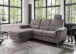 Ecksofa >Ludwigshafen< Motor-funktion, Kopfstütze, Stauraum, grau-braun - 231x113x165 (BxHxT)