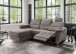 Ecksofa >Ludwigshafen< Motor-funktion, Kopfstütze, Stauraum, grau-braun - 231x113x165 (BxHxT)
