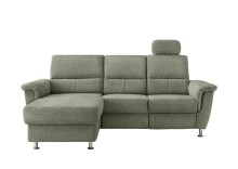Ecksofa >Ludwigshafen< Motor-funktion, Kopfstütze, Stauraum, moosgrün - 231x113x165 (BxHxT)