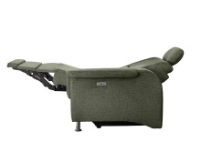 Ecksofa >Ludwigshafen< Motor-funktion, Kopfstütze, Stauraum, moosgrün - 231x113x165 (BxHxT)