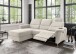 Ecksofa >Ludwigshafen< Motor-funktion, Kopfstütze, Stauraum, beige - 231x113x165 (BxHxT)