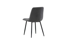 4-Fußstuhl >Ponzi< (2er-Set) mit Steppung, in grau, Cord-Optik - 45x87x55cm (BxHxT)