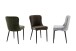 4-Fußstuhl >Aboshi< (2er Set) mit Federkern, Rautensteppung, olive - 46x85x58 (BxHxT)