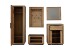 Garderoben-Set >Greno< (5-teilig) Massivholzfront - Teilmassiv - 230x200,5x40 (BxHxT)