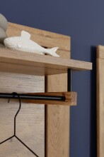 Garderoben-Set >Greno< (2-teilig) Massivholzfront - Teilmassiv - 80x200,5x40 (BxHxT)