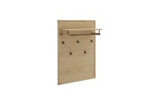 Garderobenpaneel >ARAYA< 5 Haken, Ablage, Eiche...