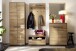 Garderobenspiegel >ARAYA< in Eiche teilmassiv, Massivholz / Spiegelglas - 79x79x2cm (BxHxT)