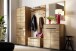 Garderobenspiegel >ARAYA< in Eiche teilmassiv, Massivholz / Spiegelglas - 79x79x2cm (BxHxT)