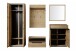 Garderoben-Set >ARAYA< (2-teilig) in Eiche teilmassiv - 79x195x40,5 (BxHxT)