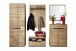 Garderoben-Set >ARAYA< (2-teilig) in Eiche teilmassiv - 79x195x40,5 (BxHxT)