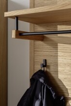 Garderoben-Set >ARAYA< (2-teilig) in Eiche teilmassiv - 79x195x40,5 (BxHxT)