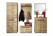 Garderoben-Set >ARAYA< (2-teilig) in Eiche teilmassiv - 79x195x40,5 (BxHxT)
