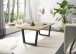 Couchtisch >ASOLA< in Eiche furniert / schwarz - 110x45x70cm (BxHxT)