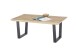 Couchtisch >ASOLA< in Eiche furniert / schwarz - 110x45x70cm (BxHxT)