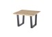 Couchtisch >ASOLA< in Eiche furniert / schwarz - 70x45x70cm (BxHxT)