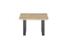 Couchtisch >ASOLA< in Eiche furniert / schwarz - 70x45x70cm (BxHxT)