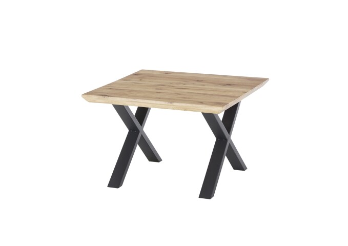 Couchtisch >ASOLA< in Eiche / schwarz, furniert - 70x45x70cm (BxHxT)