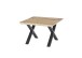 Couchtisch >ASOLA< in Eiche / schwarz, furniert - 70x45x70cm (BxHxT)