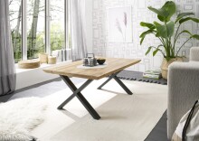 Couchtisch >ASOLA< in Eiche / schwarz, furniert -...
