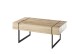 Couchtisch >PAPHOS< Schublade, Asteiche furniert / schwarz - 110x45x60cm (BxHxT)