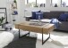 Couchtisch >PAPHOS< Schublade, Asteiche furniert / schwarz - 110x45x60cm (BxHxT)