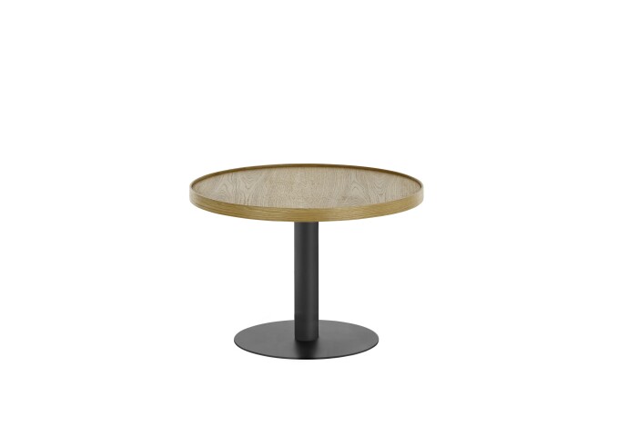 Couchtisch >MONTEVERDE< in Eiche furniert, Holzwerkstoff/ Metall - 40x60cm (HxD)