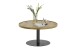 Couchtisch >MONTEVERDE< in Eiche furniert, Holzwerkstoff/ Metall - 40x80cm (HxD)