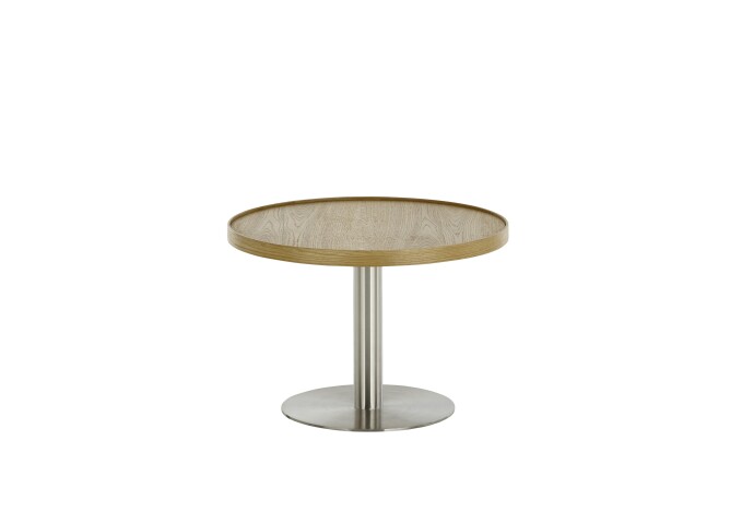 Couchtisch >MONTEVERDE< in Eiche furniert, Holzwerkstoff/ Metall - 40x60cm (HxD)