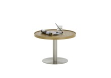 Couchtisch >MONTEVERDE< in Eiche furniert, Holzwerkstoff/ Metall - 40x60cm (HxD)
