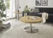 Couchtisch >MONTEVERDE< in Eiche furniert, Holzwerkstoff/ Metall - 40x80cm (HxD)