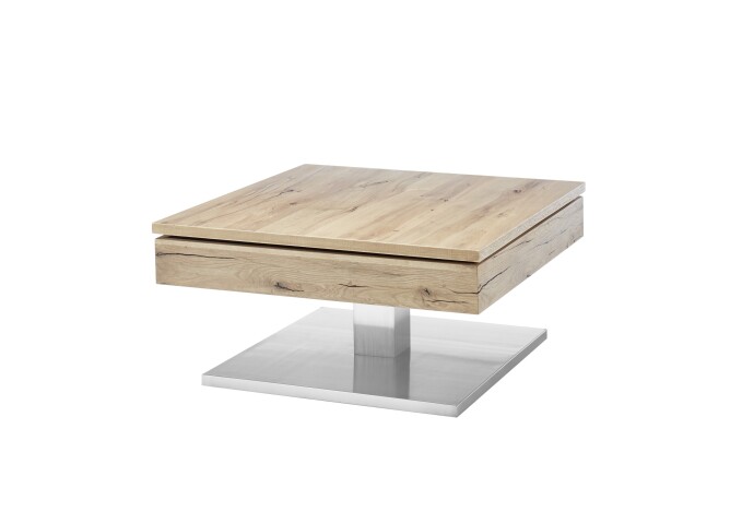 Couchtisch >MONROVIA< mit Stauraumfach, Asteiche furniert - 75x38x75 (BxHxT)